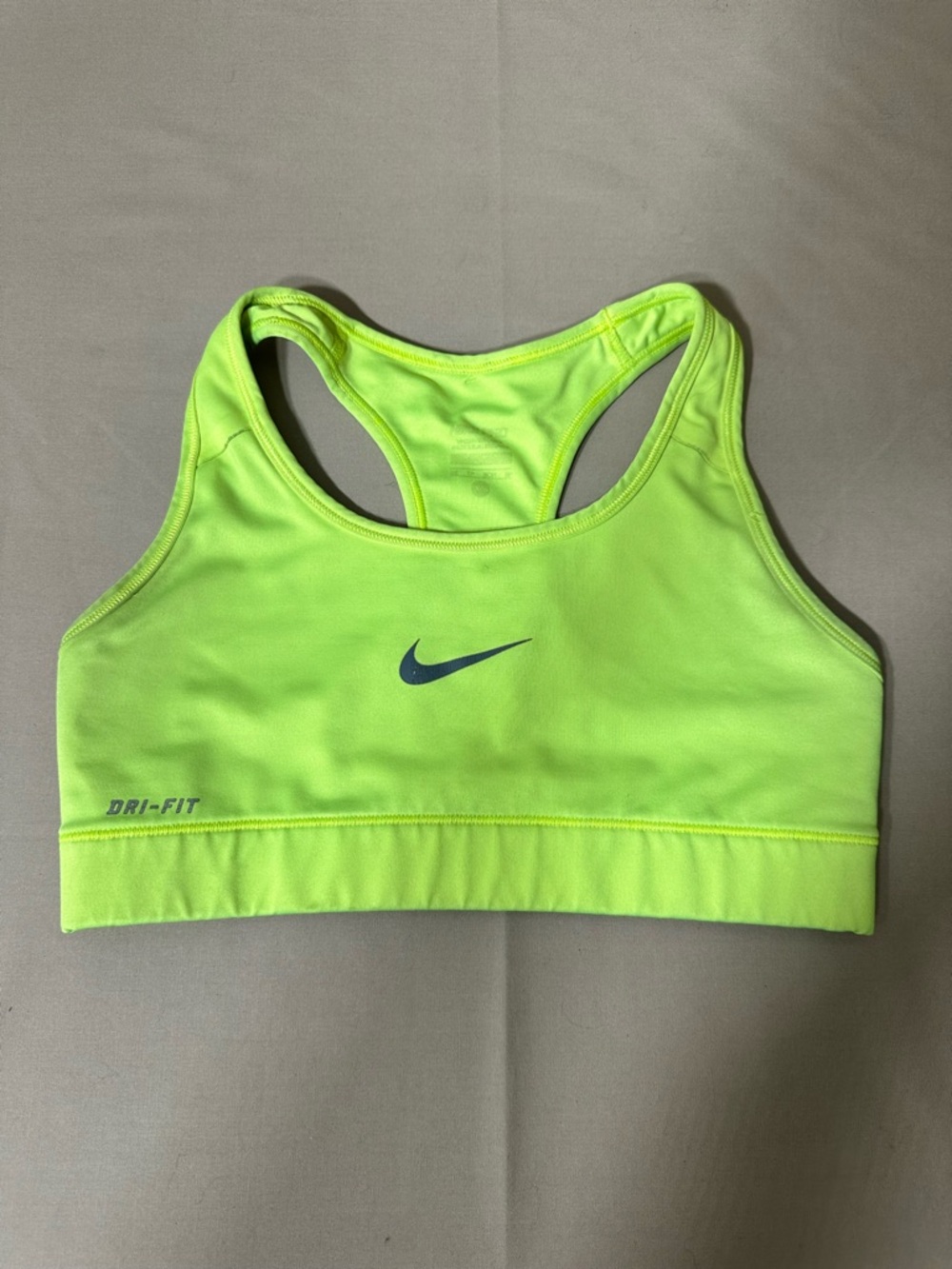 Nike Neon Green Dri-FIT Racerback Sports Bra XS